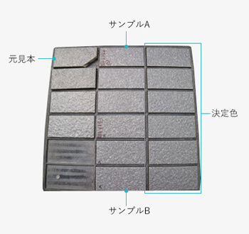 タイル色合わせ試験焼き