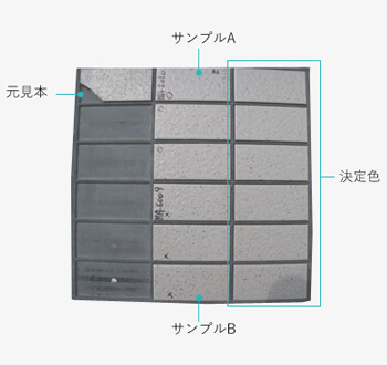 タイル色合わせ試験焼き